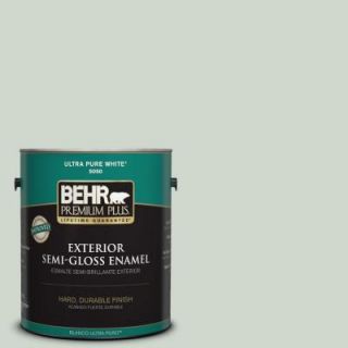 BEHR Premium Plus 1 gal. #ICC 48 Aspen Mist Semi Gloss Enamel Exterior Paint 505001