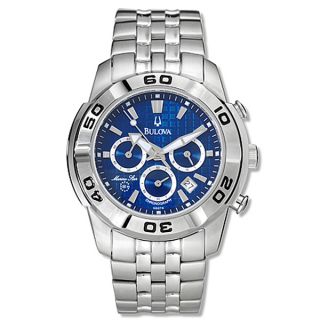 Bulova Blue Dial Marine Star Chronograph Watch  ™ Shopping