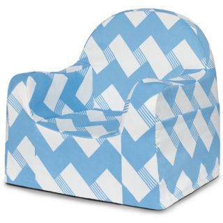 Pkolino Little Reader Chair   Zigzag Blue   Kids Upholstered Chairs