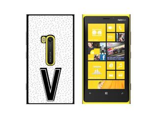 Letter V Initial Sprinkles Black White   Snap On Hard Protective Case for Nokia Lumia 920