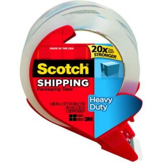 3M 3850 RD 1.88" x 163.8" Clear Shipping Packaging Tape with Dispenser