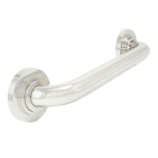 WingIts Platinum Designer Series 16 in. x 1.25 in. Grab Bar Halo in Polished Stainless Steel (19 in. Overall Length) WPGB5PS16HAL