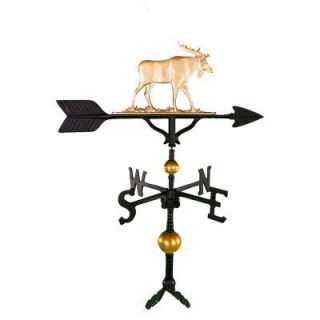 Montague Metal Products 32 in. Deluxe Gold Moose Weathervane WV 346 GB