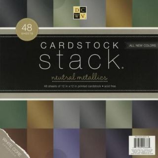 Metallic Cardstock Stack 12"X12" 48 Sheets/Pad