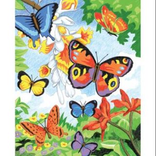 Colour Pencil By Number Kit 8 3/4"X11 3/4" Butterflies