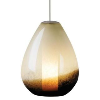 LBL Lighting Sora 1 Light Bronze Ivory/Brown Incandescent Hanging Pendant LF582IBBZ2D