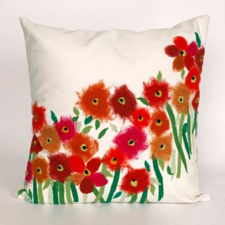 Liora Manne Poppies Indoor / Outdoor Throw Pillow   Decorative Pillows