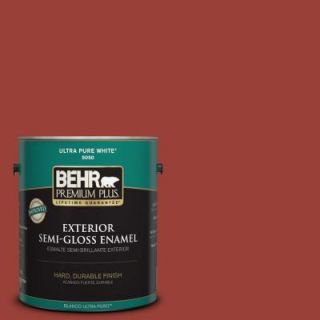 BEHR Premium Plus 1 gal. #S H 190 Antique Red Semi Gloss Enamel Exterior Paint 534001