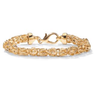 PalmBeach Byzantine Link Bracelet in Yellow Gold Tone 9 Tailored