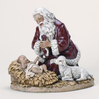 Roman, Inc. Kneeling Santa Figurine