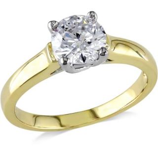 Miabella 1 Carat T.W. Diamond 14kt Two Tone Gold Solitaire Engagement Ring, IGL Certified