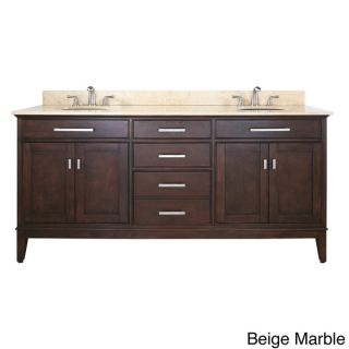 Avanity Madison 72 inch Double Vanity in Light Espresso Finish with