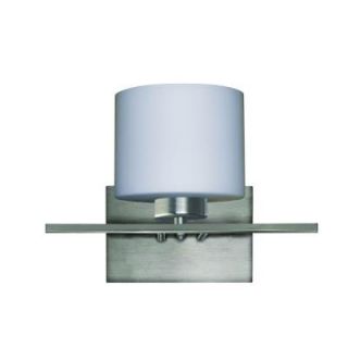 Yosemite Home Decor Marble Falls Satin Steel Sconce with Dove White Glass Shade 207 1WS SS