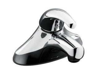 KOHLER K 15199 P CP Coralais Single control Centerset Lavatory Faucet with Ground Joints, Less Drain Polished Chrome  Bathroom Faucet
