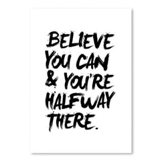 Motivated Believe You Can and Youre Halfway There Textual Art by