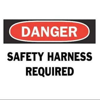 BRADY 20027 Danger Sign, 7 x 10In, R and BK/WHT, ENG