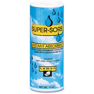 Fresh Products 614SSBX Super Sorb Liquid Spill Absorbent, Powder, 12 Ounce Shaker Can, Lemon Scented