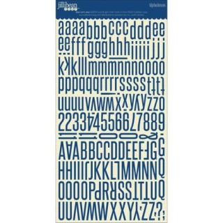 Alphabeans Large Cardstock Stickers 7"X12" Blue Corn Navy