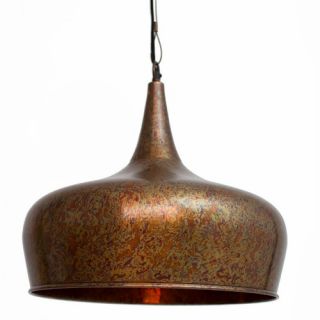Kalalou NDP1023 Metal Pendant Lamp Tear Drop Shape with Antique Rust Finish   Pendant Lights