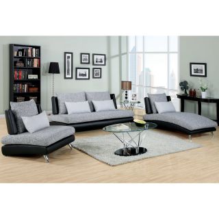 Furniture of America Kanchy Contemporary 3 piece 2 tone Fabric