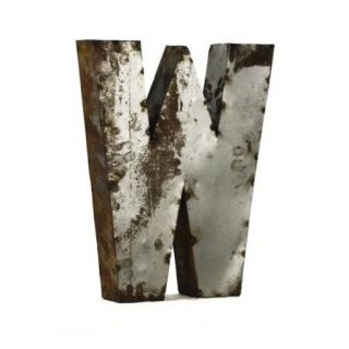 Letter W Metal Wall Art   Small   14.5W x 18H in.