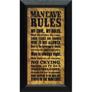 Man Cave Rules Framed Textual Art by Artistic Reflections