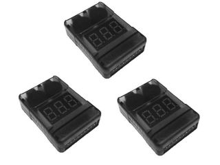 3 x Quantity of Ares Spectre X LiPo Battery Low Voltage Alarm Buzzer Tester Checker 1S 8S