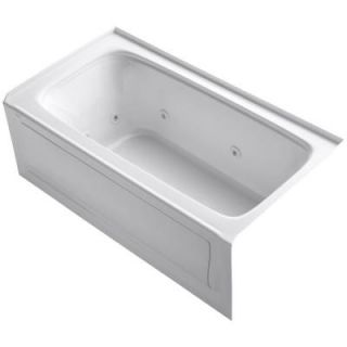 KOHLER Bancroft 5 ft. Acrylic Right Drain Rectangular Alcove Whirlpool Bathtub in White K 1151 RA 0