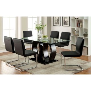 Furniture of America Damore Contemporary High Gloss Dining Table   Dining Tables