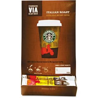 Starbucks VIA Italian Roast Extra Bold Instant Coffee Single Serve Packets, 50 count, 5.8 oz