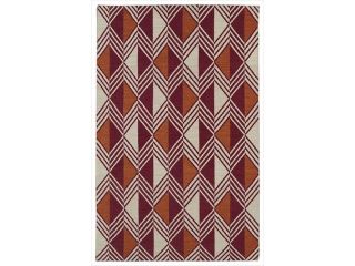 Kaleen Rugs NOM06 25 268 Nomad Collection Wool Flat Weave Red Rectangle Rug Size 2 ft. 6 in. x 8 ft.