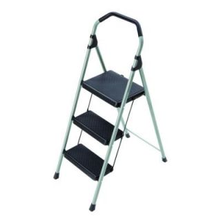 Gorilla Ladders 3 Step Lightweight Steel Step Stool Ladder with 225 lb. Load Capacity Type II Duty Rating GLS 3