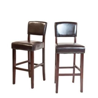 Simpli Home Avalon 29 in. Dark Brown Counter Bar Stool (2 Pack) DISCONTINUED INT AXCAVA BRSTL 29