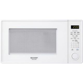 Sharp R459YW Carousel 1 1/3 cu. ft. 1000W Countertop Microwave Oven, White