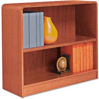 Alera Radius Corner Bookcase, Finished Back, 2 Shelf, 36 x 12 x 30