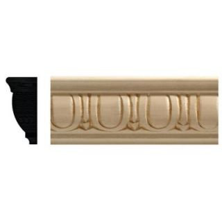 Ornamental Mouldings 7/8 in. x 1 7/8 in. x 96 in. White Hardwood Egg and Dart Chair Rail Moulding 4002 8WHW