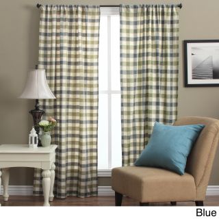Plymouth 72 inch Plaid Woven Tailored Curtain Panels (Set of 2