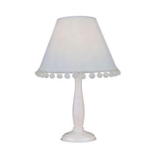 Illumine Designer Collection 14 in. White Table Lamp CLI IK 6098WHT