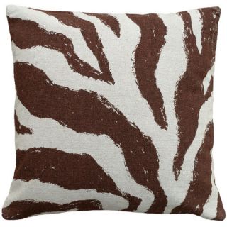 123 Creations Graphic Zebra Screen Print Linen Throw Pillow