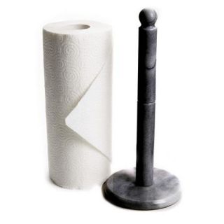 Fox Run Craftsmen Marble Paper Towel Holder in Black