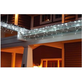 Holiday Time 180 Count LED Icicle Christmas Lights, Clear