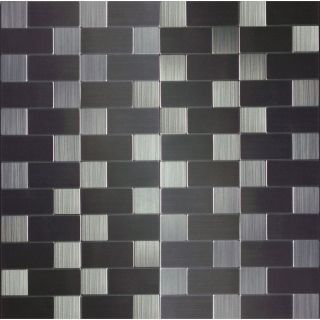 Instant Mosaic 2012 Stainless Steel Color Subway Mosaic Metal Wall Tile (Common 12 in x 12 in; Actual 12 in x 12 in)