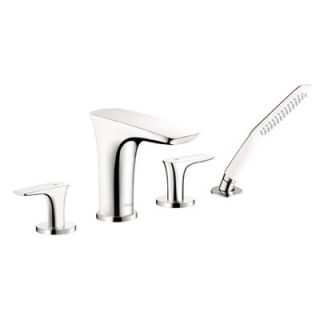 Hansgrohe Puravida Two Handle Deck Mount Roman Tub Faucet with Hand