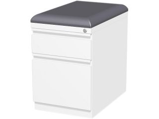 Lorell Mobile Pedestal File with Seating
15" x 19.9" x 23.8"   Steel   2 x File, Box Drawer(s)   Letter   Ball bearing Suspension, Drawer Extension   White