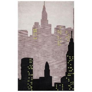 Kas Rugs High Rise View Black 3 ft. 3 in. x 5 ft. 3 in. Area Rug BAI287833X53