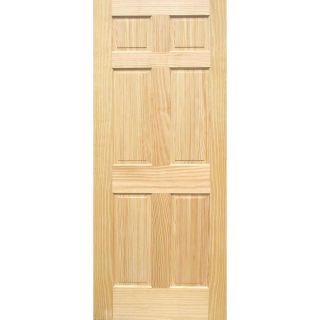 ReliaBilt 6 Panel Pine Slab Interior Door (Common 28 in x 80 in; Actual 28 in x 80 in)