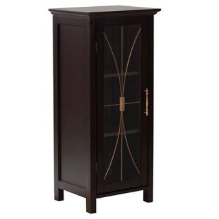 Elegant Home Fashions Delaney Floor Cabinet with 1 Door   Dark