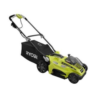Ryobi 16 in. ONE+ 18 Volt Lithium Ion Hybrid Cordless or Corded Lawn Mower P1120