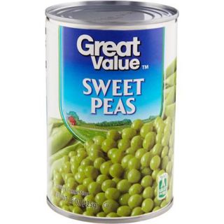 Great Value Sweet Peas, 15 Oz