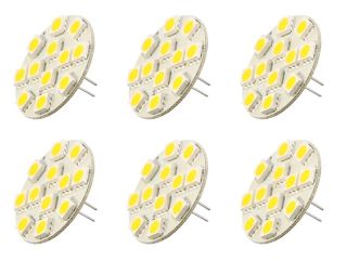 G4 JC 2.8W 12V 24V 5050 LED Light Bulb GX4 G4 Bi Pin Warm White Lamp Back Pin   6 Pack